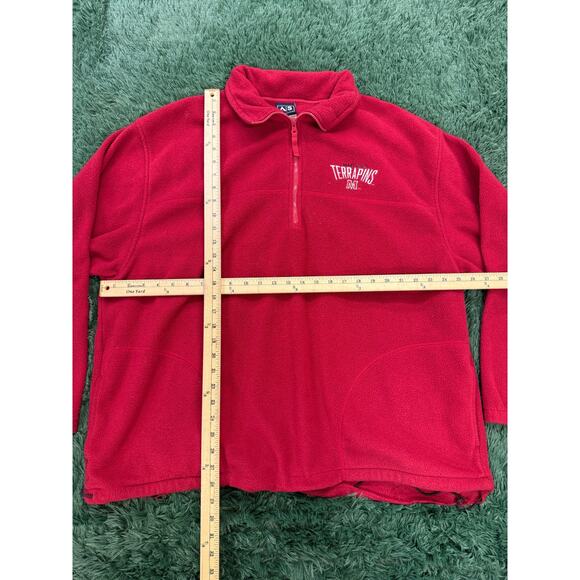 University Maryland 90s Red Pullover Supersoft Fleece Sweatshirt 2XL - Picture 6 of 7